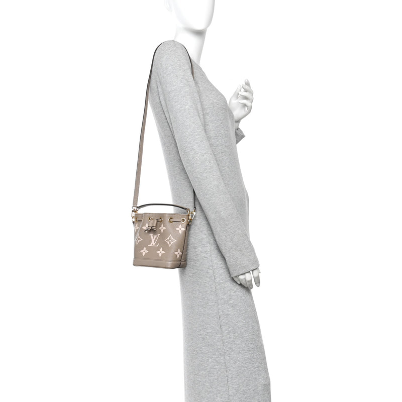 Louis Vuitton Empreinte Monogram Giant Nano Noe Tourterelle Creme
