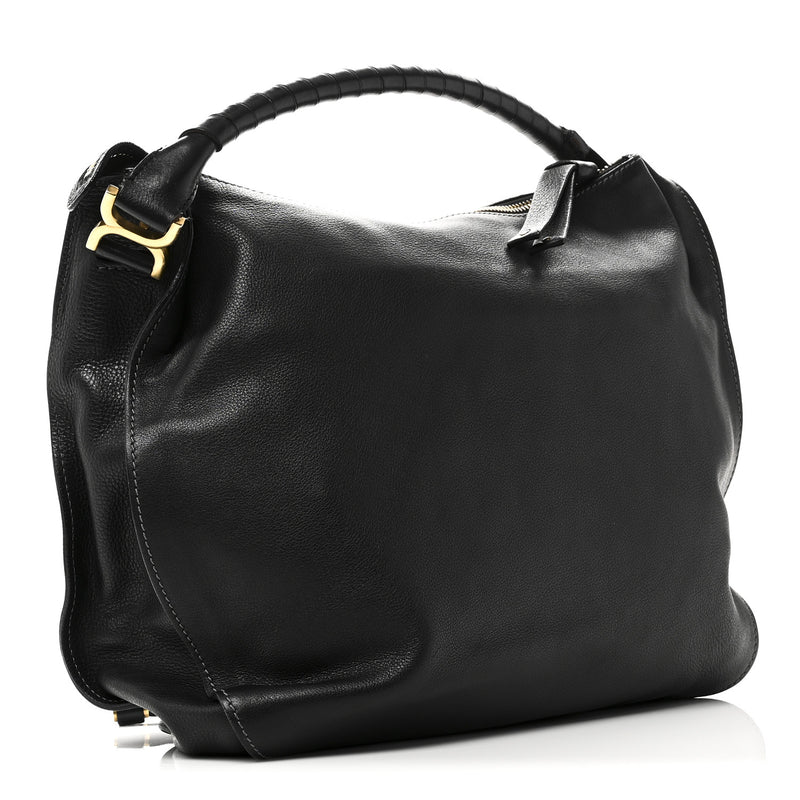 Chloe Calfskin Large Marcie Satchel Black