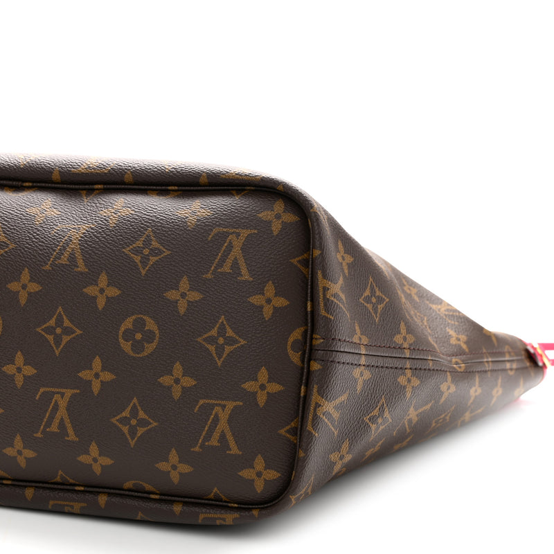 Louis Vuitton Monogram Inside Out Neverfull Bandouliere MM Rose Pondichery