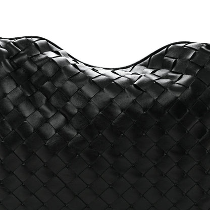Bottega Veneta Calfskin Intrecciato Small Hop Black