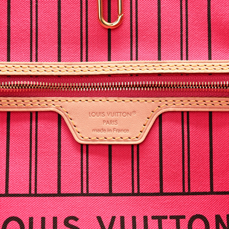 Louis Vuitton Monogram Inside Out Neverfull Bandouliere MM Rose Pondichery