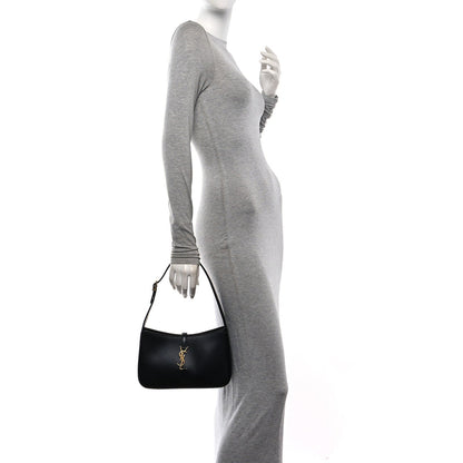 Saint Laurent Smooth Calfskin Le 5 A 7 Hobo Black