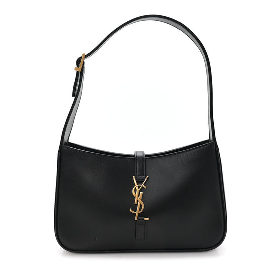 Saint Laurent Smooth Calfskin Le 5 A 7 Hobo Black