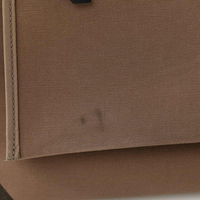 Hermes Toile Officier Vache Hunter Herbag Zip 31 PM Etoupe Bleu Indigo Etoupe Black