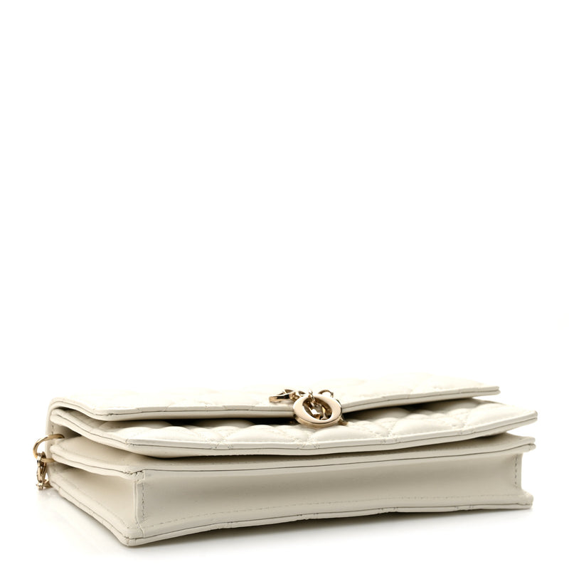 Christian Dior Lambskin Cannage Mini My Dior Bag Latte