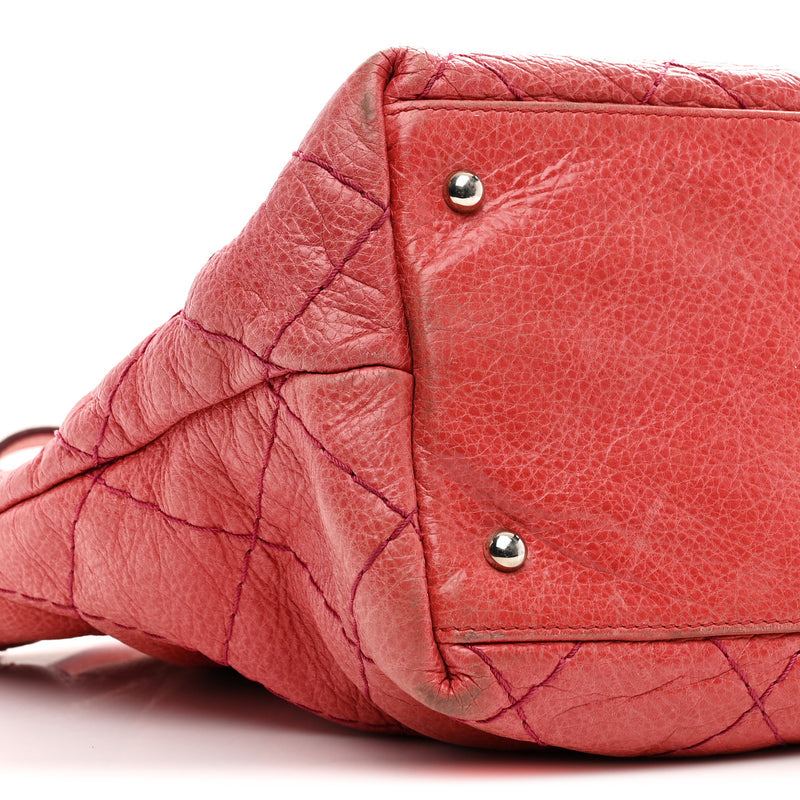 Chanel Glazed Calfskin Large On The Road Tote Pink