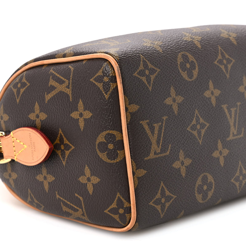Louis Vuitton Monogram Speedy Bandouliere 20 Beige