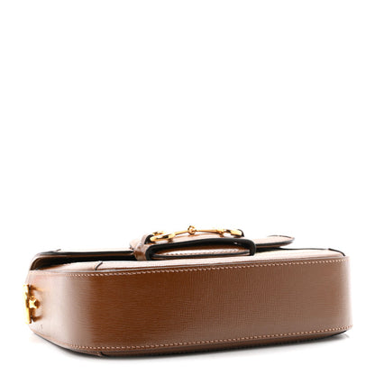 Gucci GG Supreme Monogram Web Mini Horsebit 1955 Shoulder Bag Beige Brown Sugar