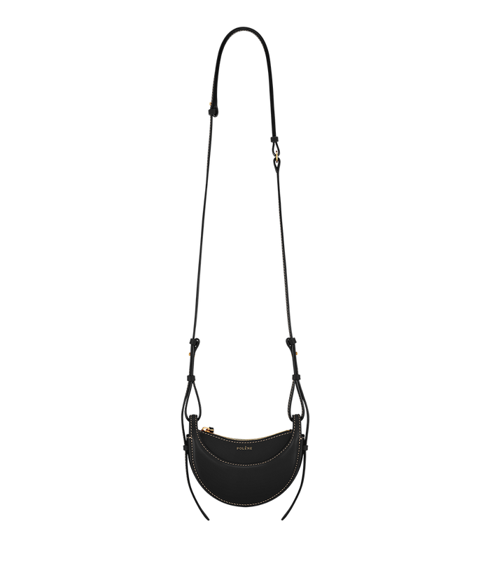 Numéro Dix Micro - Smooth Black with Ecru Stitching
