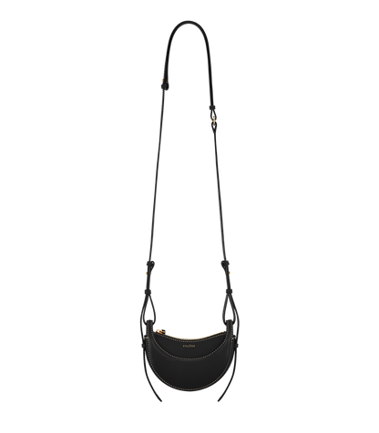 Numéro Dix Micro - Smooth Black with Ecru Stitching