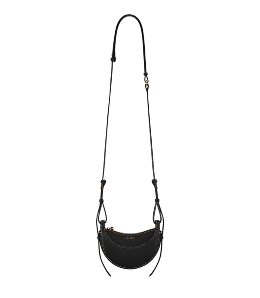 Numéro Dix Micro - Smooth Black with Ecru Stitching